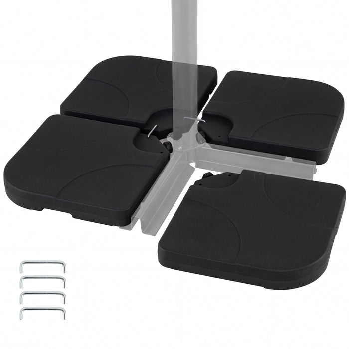 4-Piece 72 KG Heavy-Duty Cantilever Offset Patio Market Umbrella Base-