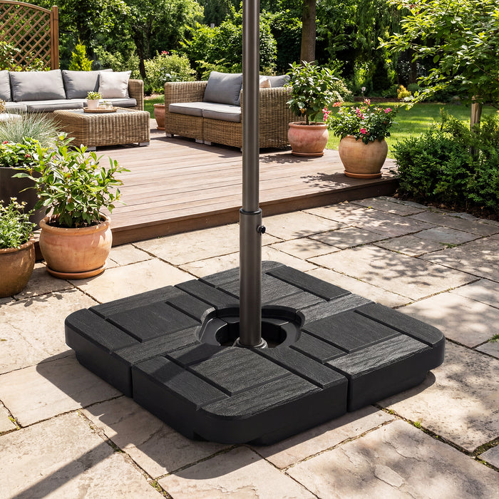 4-Piece 84 kg Heavy Duty Cantilever Offset Patio Umbrella Base-