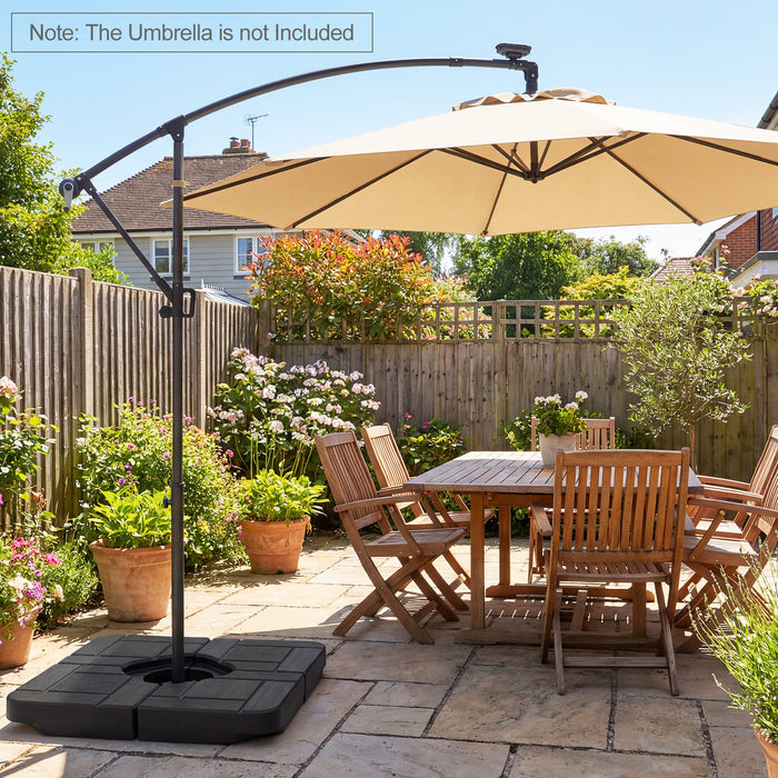 4-Piece 84 kg Heavy Duty Cantilever Offset Patio Umbrella Base-