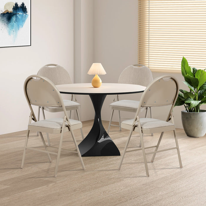 Fabric Dining Chairs - 4-Piece Foldable Design, Cushioned Seat and Back - Perfect for Dining Room Comfort