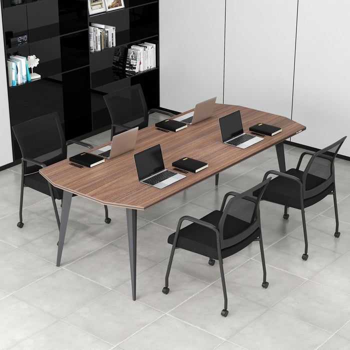 4 Pieces Office Guest Chairs on Wheels-