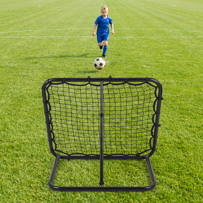 4-Position Adjustable Bounce Back Volleyball Trainer with Metal Frame for Kids Youth Adults