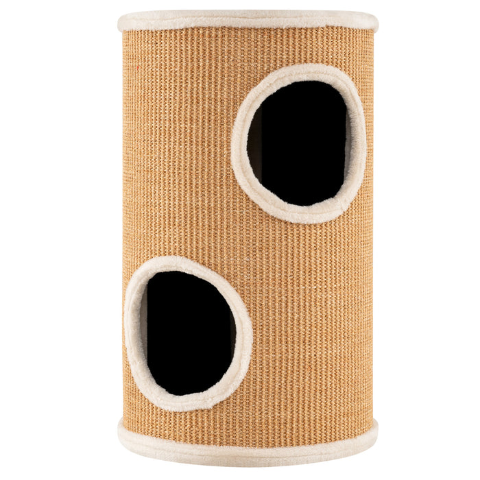 4-Story Cat Condo with Sisal Scratching Pad and Napping Plush Bed-