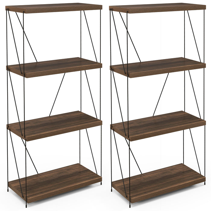 2 Pack 3-Tier Multipurpose Display Rack with Metal Frame