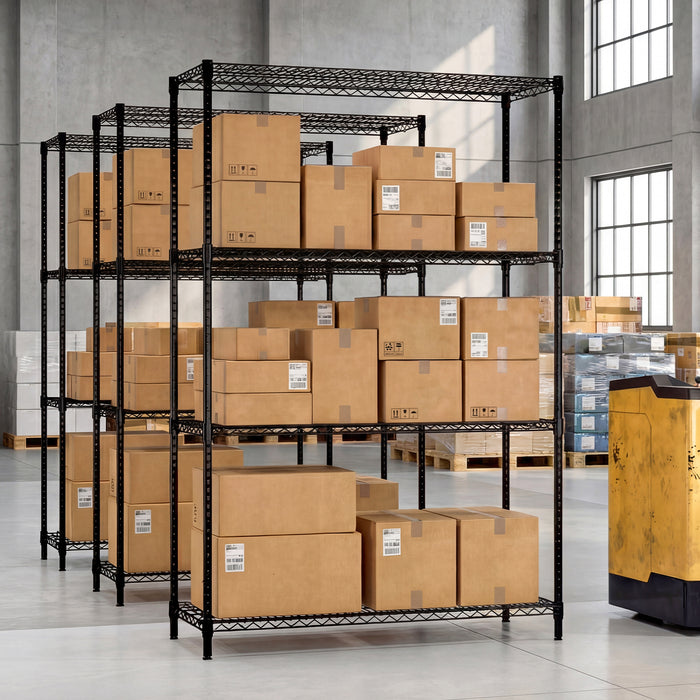 4/5/6-Tier Wire Shelving Unit Adjustable Metal Storage Shelves with V-shaped Shelving Rack-6-Tier