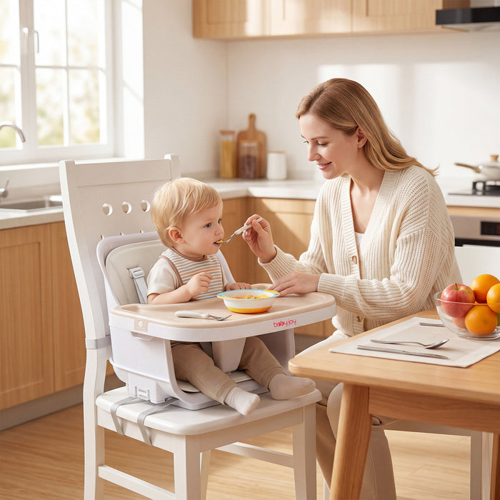 4-in-1 Convertible Baby High Chair with Detachable and Adjustable Tray-