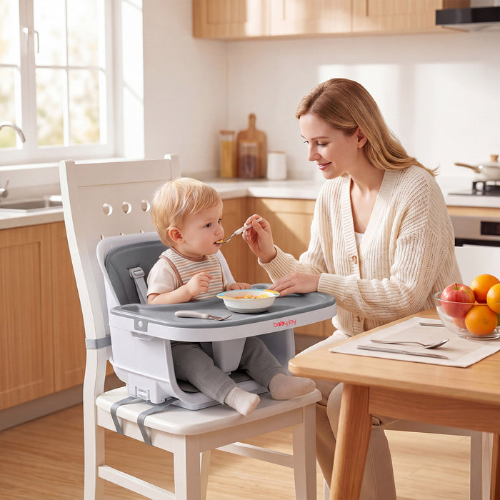 4-in-1 Convertible Baby High Chair with Detachable and Adjustable Tray-
