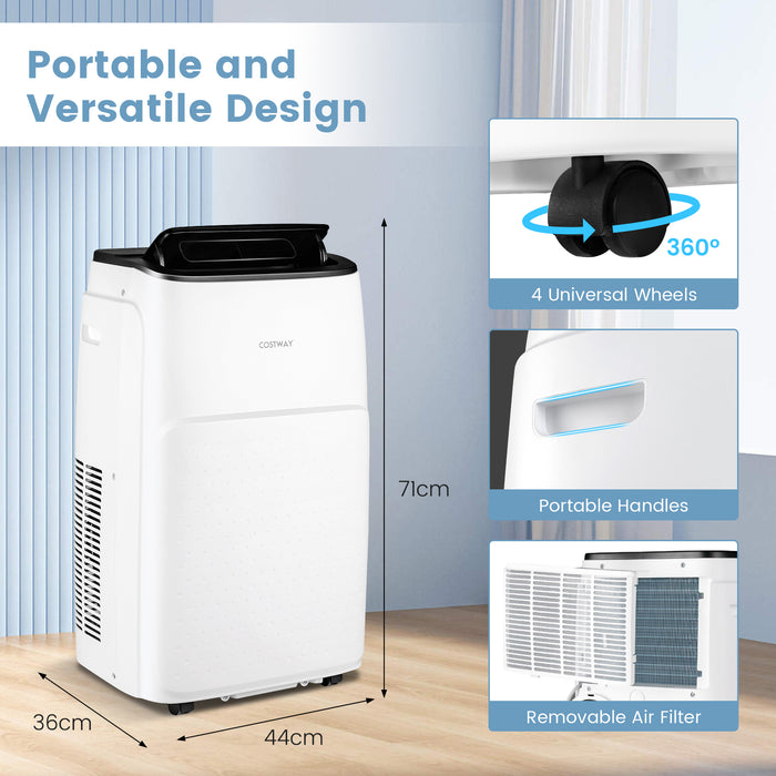 4-in-1 Portable Air Conditioner with Multi-Speed Fan and Remote Control-