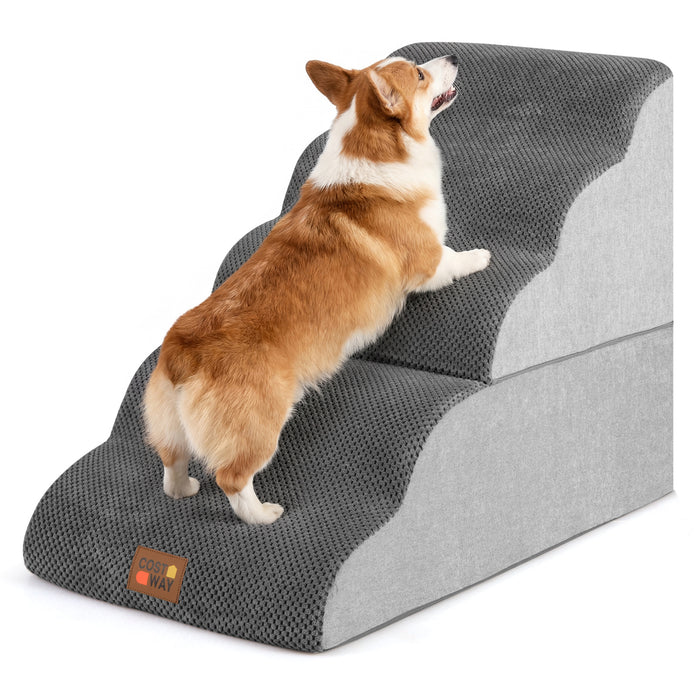 5-step Dog Foam Stairs for High Bed Sofa Couch Transformative High-