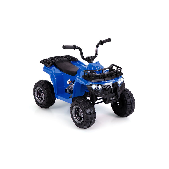 6V 4-Wheeler Quad Car with One-Button Start and Tread Tires-