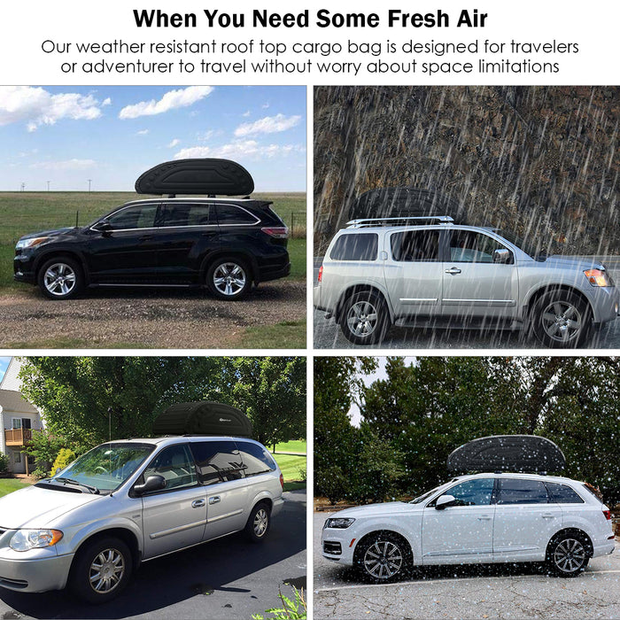 Waterproof 400L Car Roof Bag - Foldable Rooftop Cargo Carrier - Ideal for Road Trips and Additional Storage