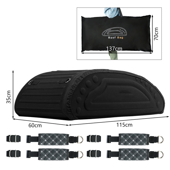 Waterproof 400L Car Roof Bag - Foldable Rooftop Cargo Carrier - Ideal for Road Trips and Additional Storage