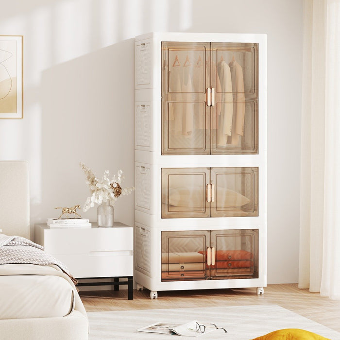 421L Storage Bins with Lid Portable Plastic Wardrobe Closet Organizer-