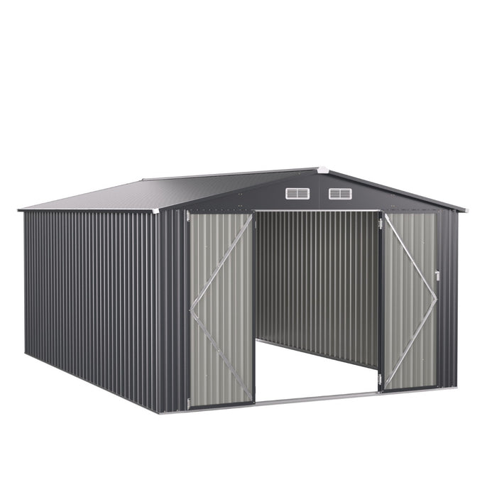 426 cm x 300 cm Outdoor Storage Shed Large Garden Tool House-
