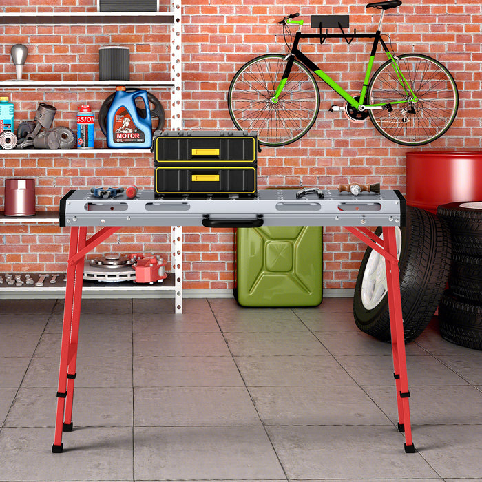 42 Inches x 21 Inches Welding Table with Adjustable Height-