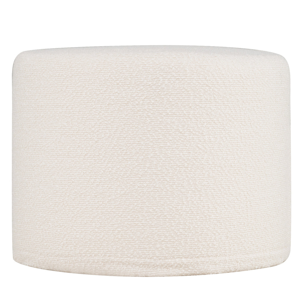 45 cm x 35 cm Round Pouf Ottoman with Loop Yarn Fabric and Machine-washable Cover-