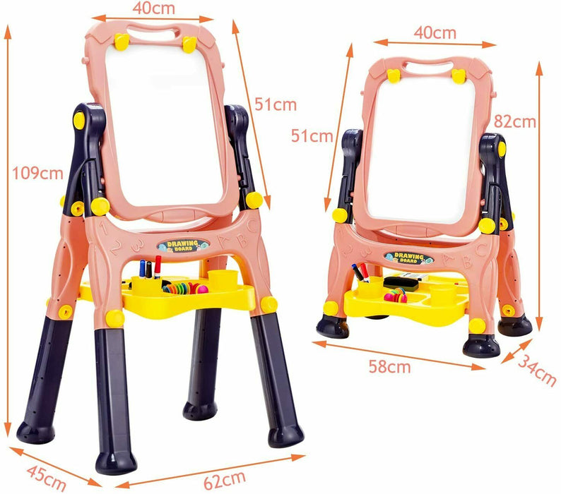 Double Sided Magnetic Children's Easel with Storage Tray-