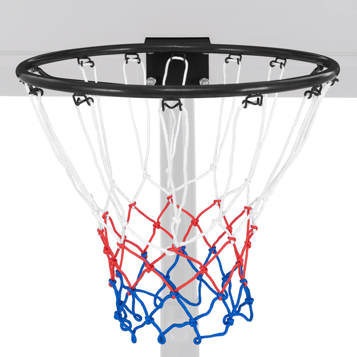 45/38 cm Heavy Duty Basketball Rim with All Weather Net and Mounting Hardware-Black-