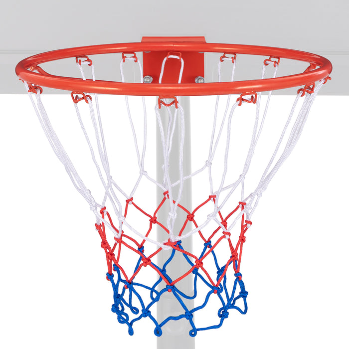 45/38 cm Heavy Duty Basketball Rim with All Weather Net and Mounting Hardware-Black-