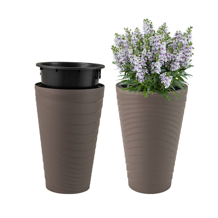 45 cm Tall Flower Pot Set of 2 Modern Decorative Planter Pots-