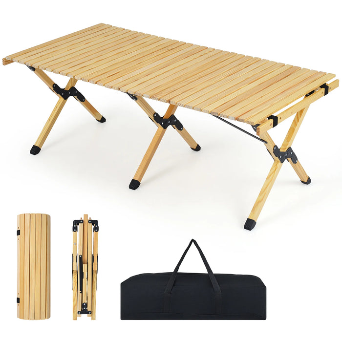 48" Folding Camping Table with Carrying Bag for 4-6 People Portable-