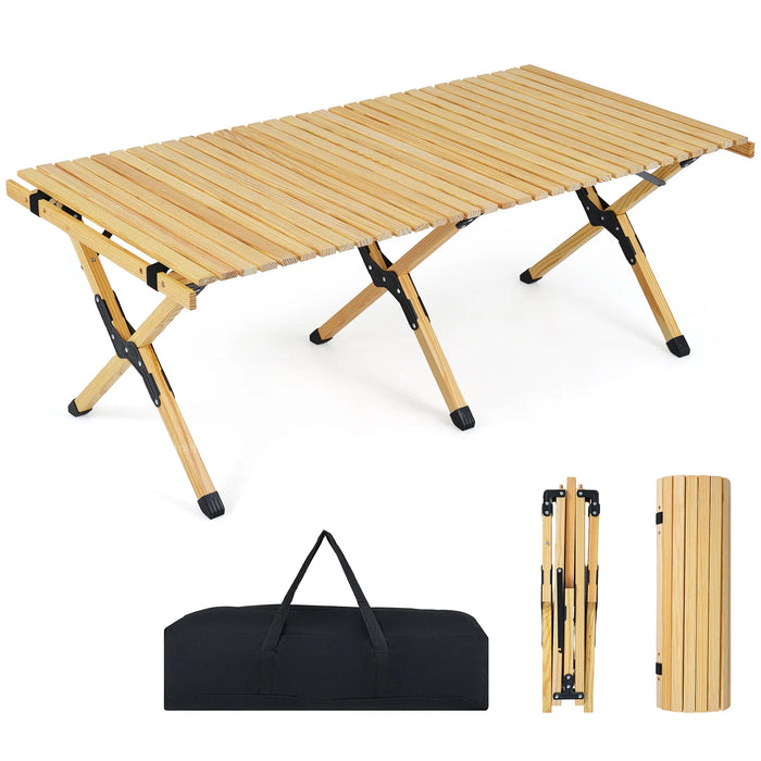 48" Folding Camping Table with Carrying Bag for 4-6 People Portable-