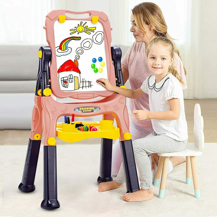 Double Sided Magnetic Children's Easel with Storage Tray-
