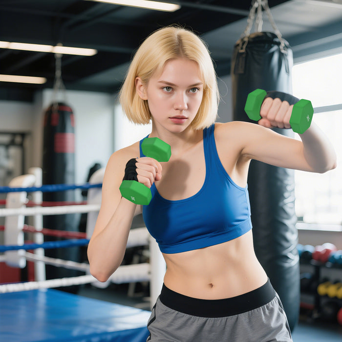 SPORTNOW Hex Dumbbells Set with Dumbbell Rack, Hand Weights for Strength Training Weight Lifting, 2 x 1kg, 2 x 3kg, 2 x 5kg