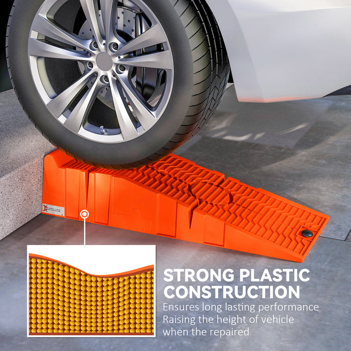 Heavy Duty 5 Ton Plastic Car Service Ramps - Garage and Workshop Lifting Aid, Portable Automotive Ramps - Ideal for Vehicle Maintenance and Repairs