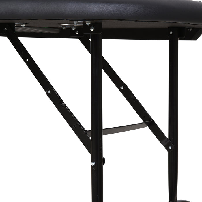HOMCOM Poker Table, 7-Player Folding Blackjack Table with Chip Tray, Cup Holders, Padded Rails, 182 x 91 x 75 cm, Green