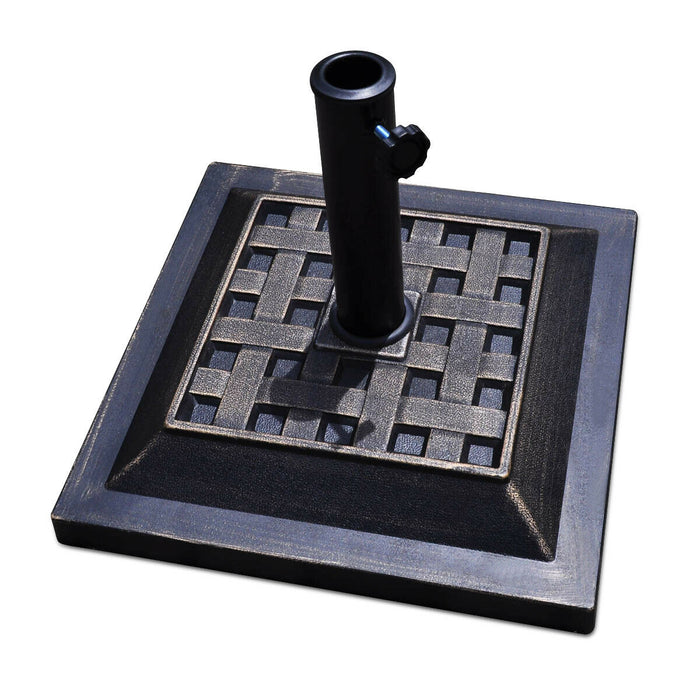 Parasol Accessories - 12KG Garden Square Base for Umbrellas - Suitable for Outdoor Patio Use