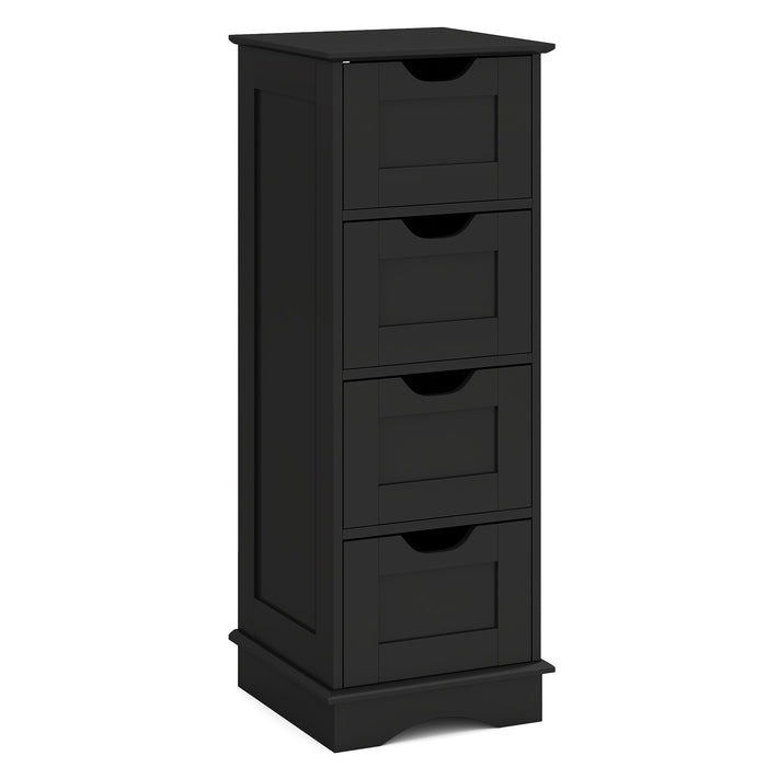 4-Drawer Bathroom Cabinet Narrow Floor Standing Cabinet-