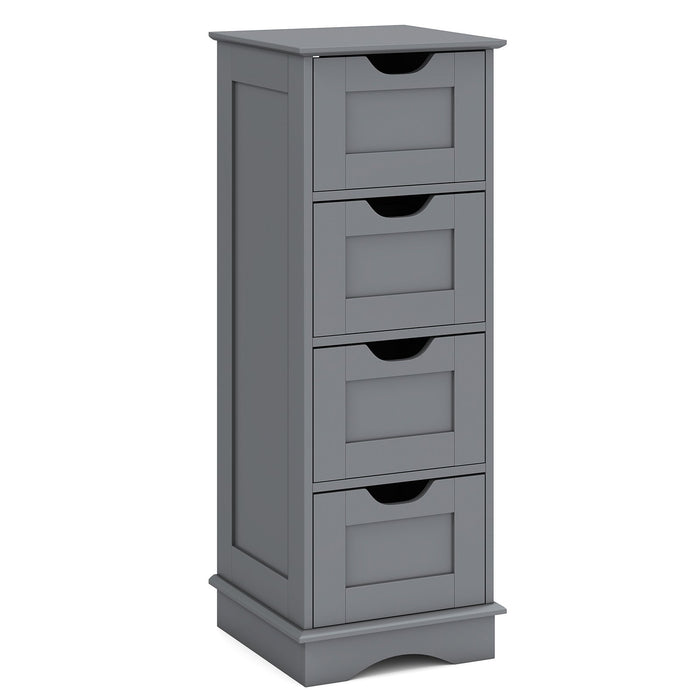 4-Drawer Bathroom Cabinet Narrow Floor Standing Cabinet-