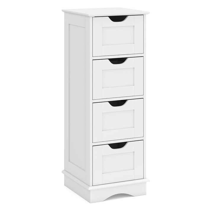 4-Drawer Bathroom Cabinet Narrow Floor Standing Cabinet-