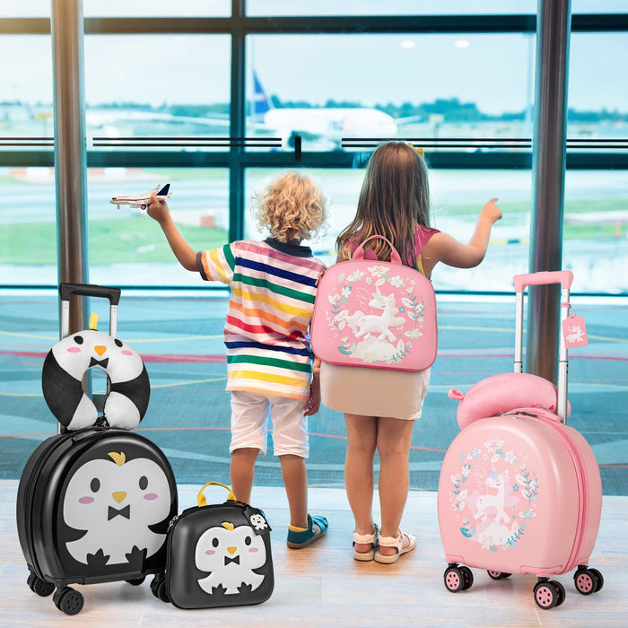 4-Piece Kid’s Luggage Set Kids Journey Suitcase Set-