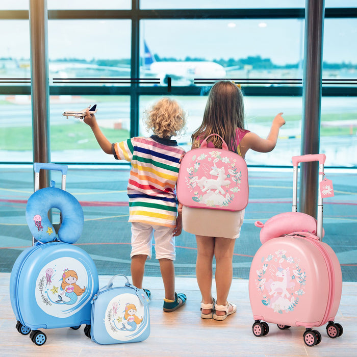 4-Piece Kid’s Luggage Set Kids Journey Suitcase Set-