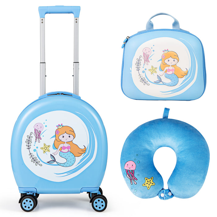 4-Piece Kid’s Luggage Set Kids Journey Suitcase Set-