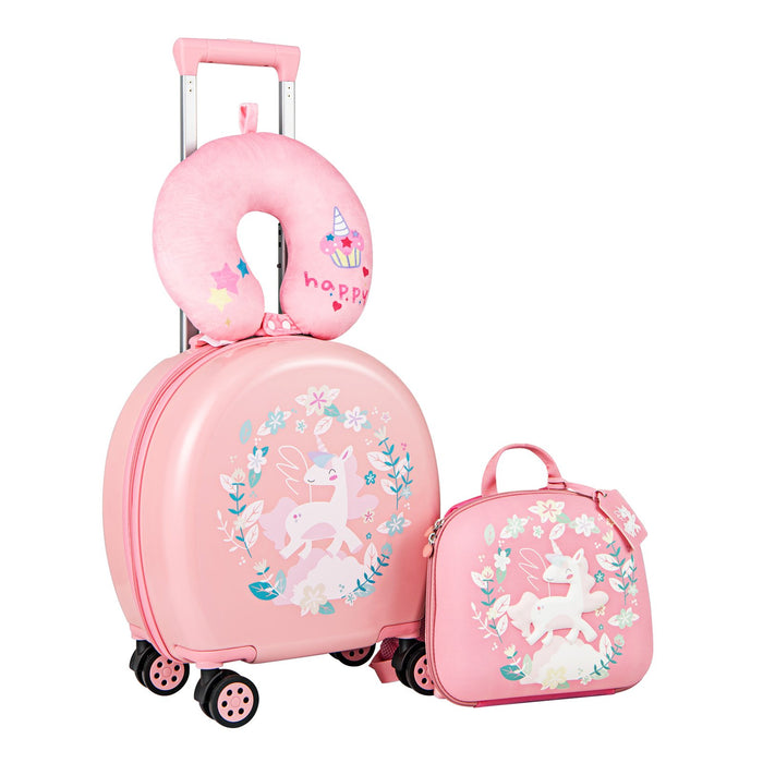 4-Piece Kid’s Luggage Set Kids Journey Suitcase Set-