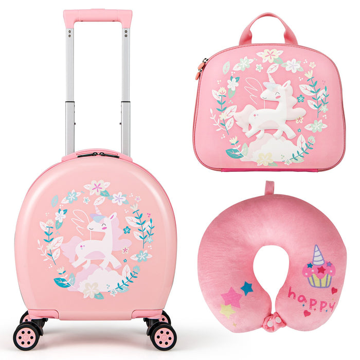 4-Piece Kid’s Luggage Set Kids Journey Suitcase Set-