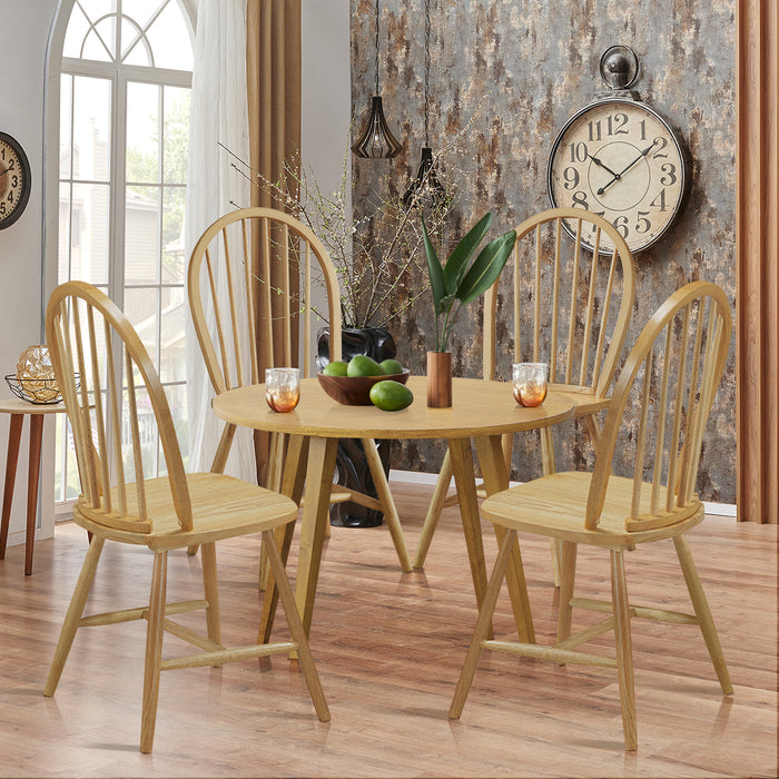 4 Piece Wooden Kitchen Dining chairs with High Spindle Back-