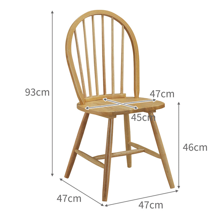 4 Piece Wooden Kitchen Dining chairs with High Spindle Back-