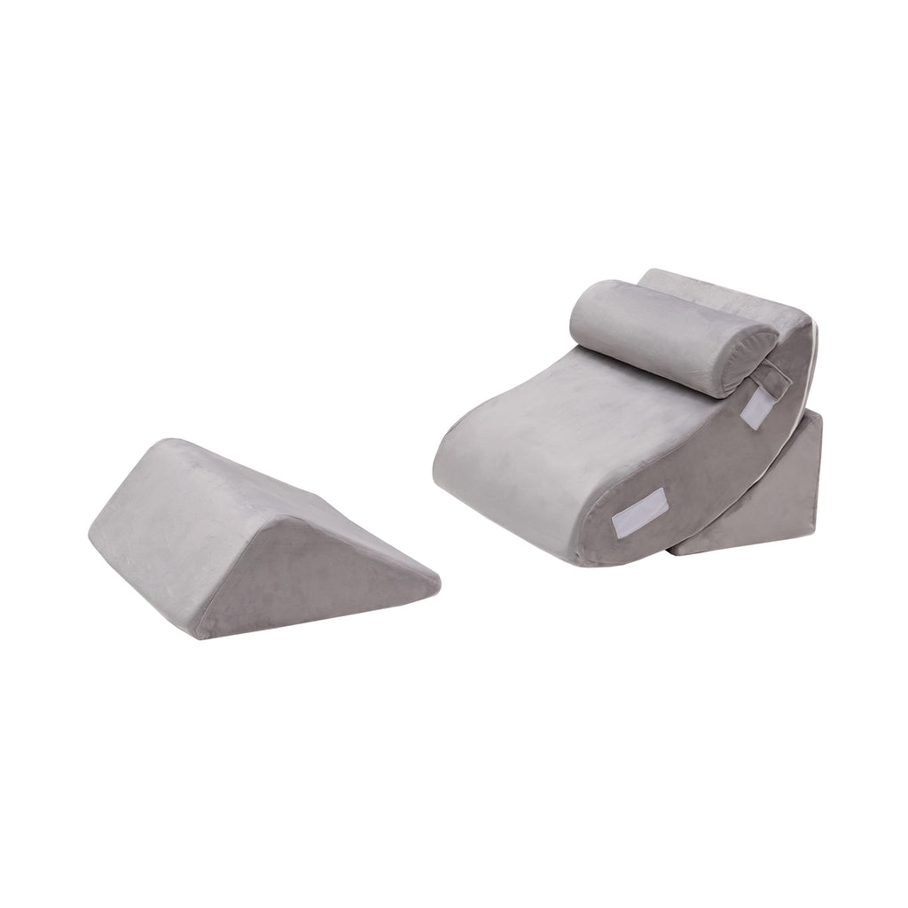 4 Pieces Memory Foam Bed Wedge Pillow Set with Machine Washable Cover-