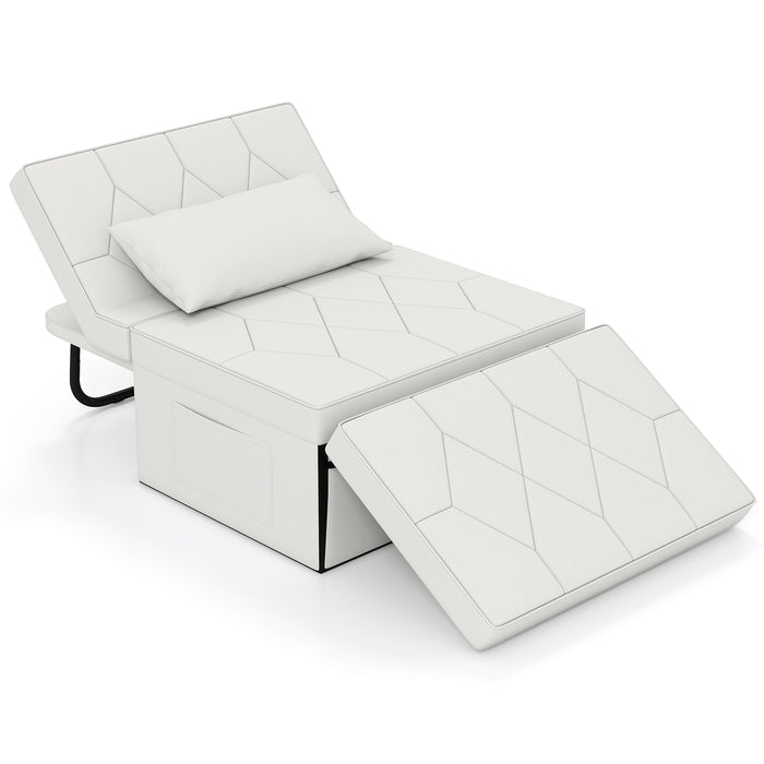 4-in-1 Foldable Sofa Bed Ottoman Convertible Sleeper Sofa Chair-