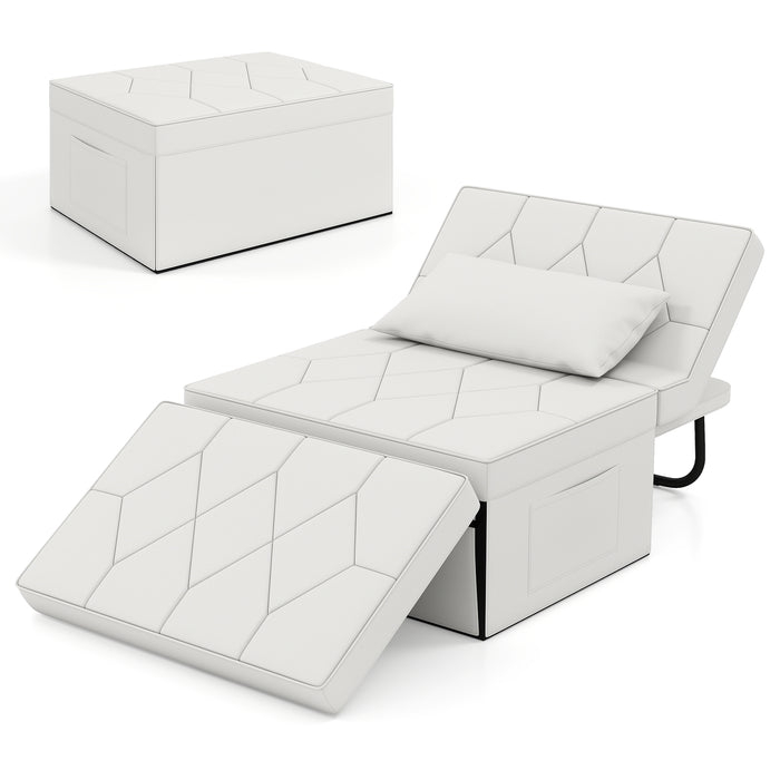 4-in-1 Foldable Sofa Bed Ottoman Convertible Sleeper Sofa Chair-