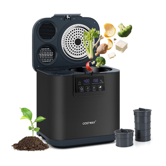 4L Kitchen Electric Composter with 2 Activated Carbon Filters and Auto-Cleaning-