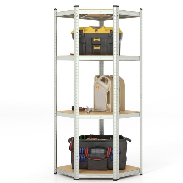 4-Tier Corner Shelving Unit 720KG Heavy Duty for Warehouse Pantry Shed and Kitchen-Blue