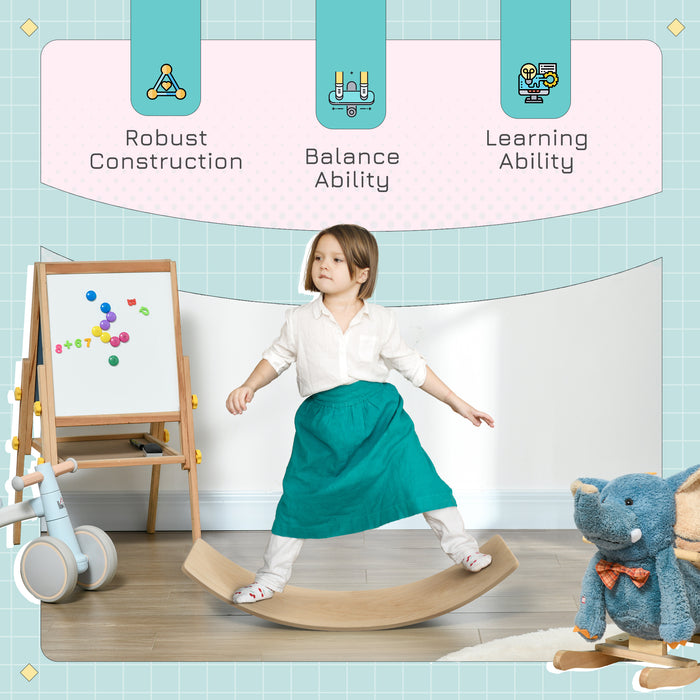 AIYAPLAY Wooden Balance Board for Children 3-8 Years Old, Natural