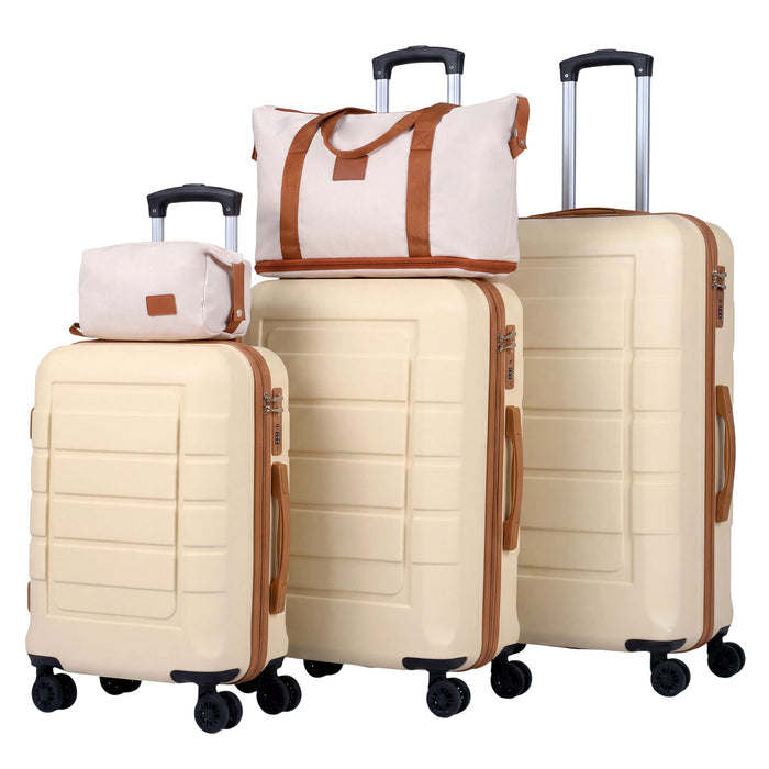 5-Piece Luggage Set with Universal Wheels and ABS Hard Shell for Travel-