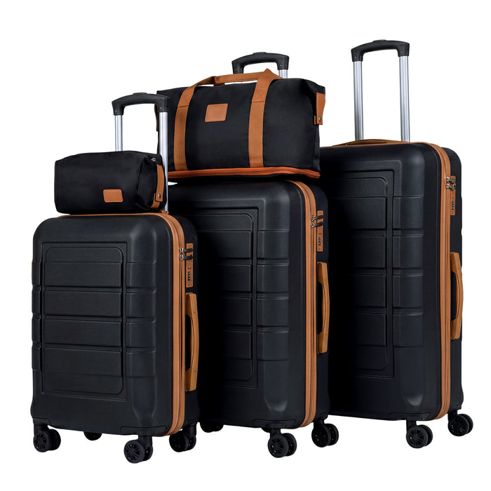 5-Piece Luggage Set with Universal Wheels and ABS Hard Shell for Travel-