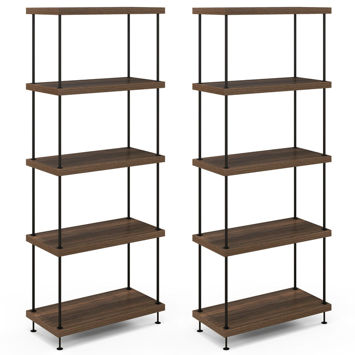 2 Pack 3-Tier Multipurpose Display Rack with Metal Frame